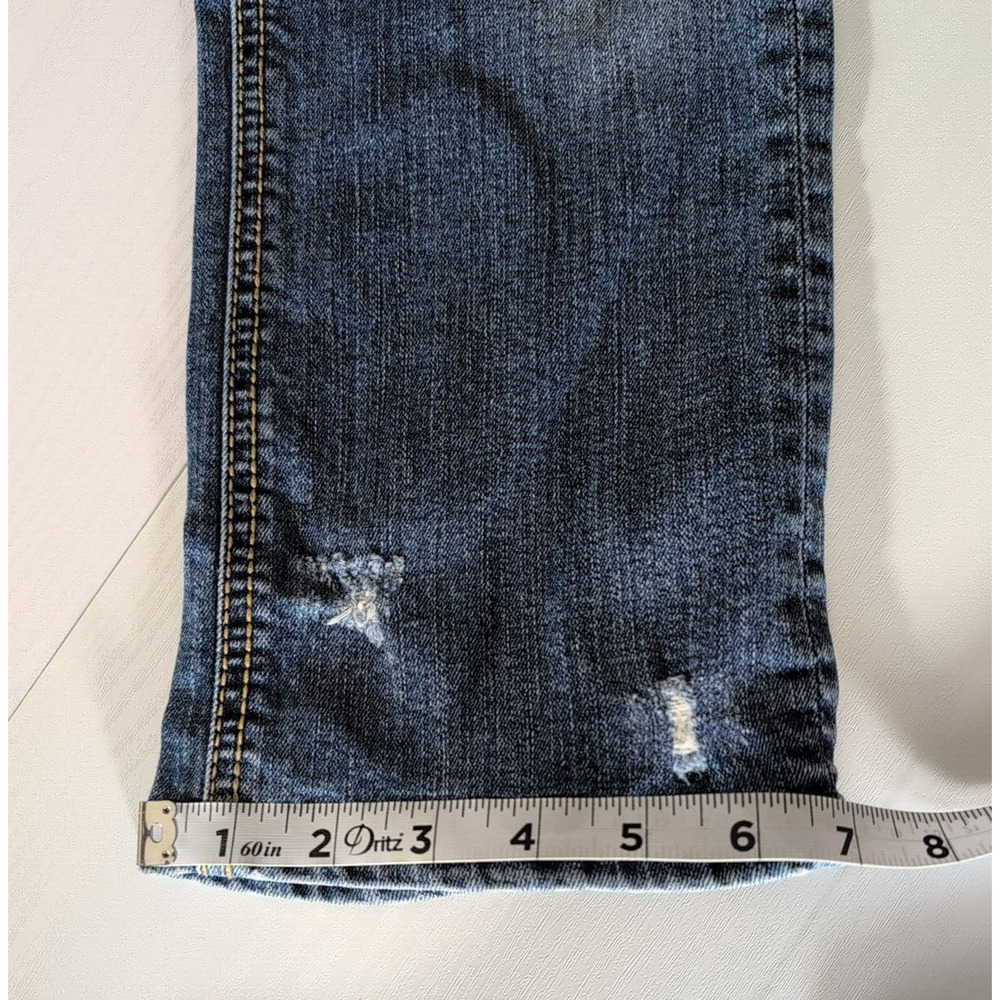 BKE Payton Jeans Womens 28R Blue Denim Cropped Mid-Rise Distressed Stretch - Picture 16 of 16
